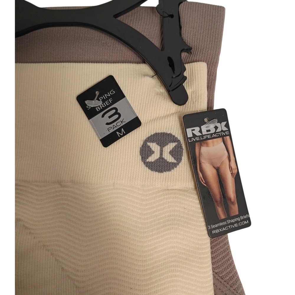 RBX Women's 2 Pack Seamless Ribbed Underwear Size Med (original 3 pk see note) - Picture 3 of 6